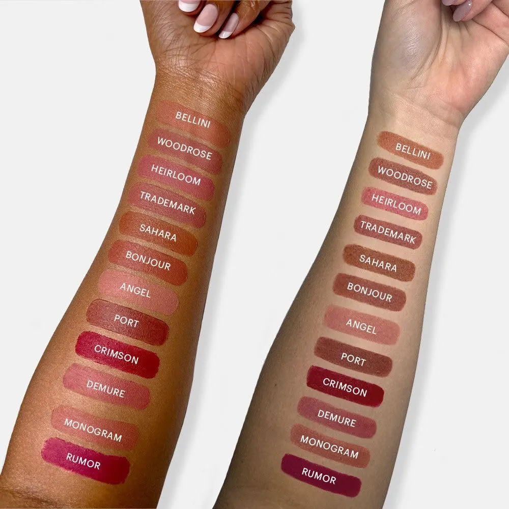 Glo Skin Beauty Suede Matte Lip Crayon (Bellini) - Longwearing Formula Stays On All Day, With Conditioning Shea Butter   Mango Seed Oil for a Velvety Smooth Finish
