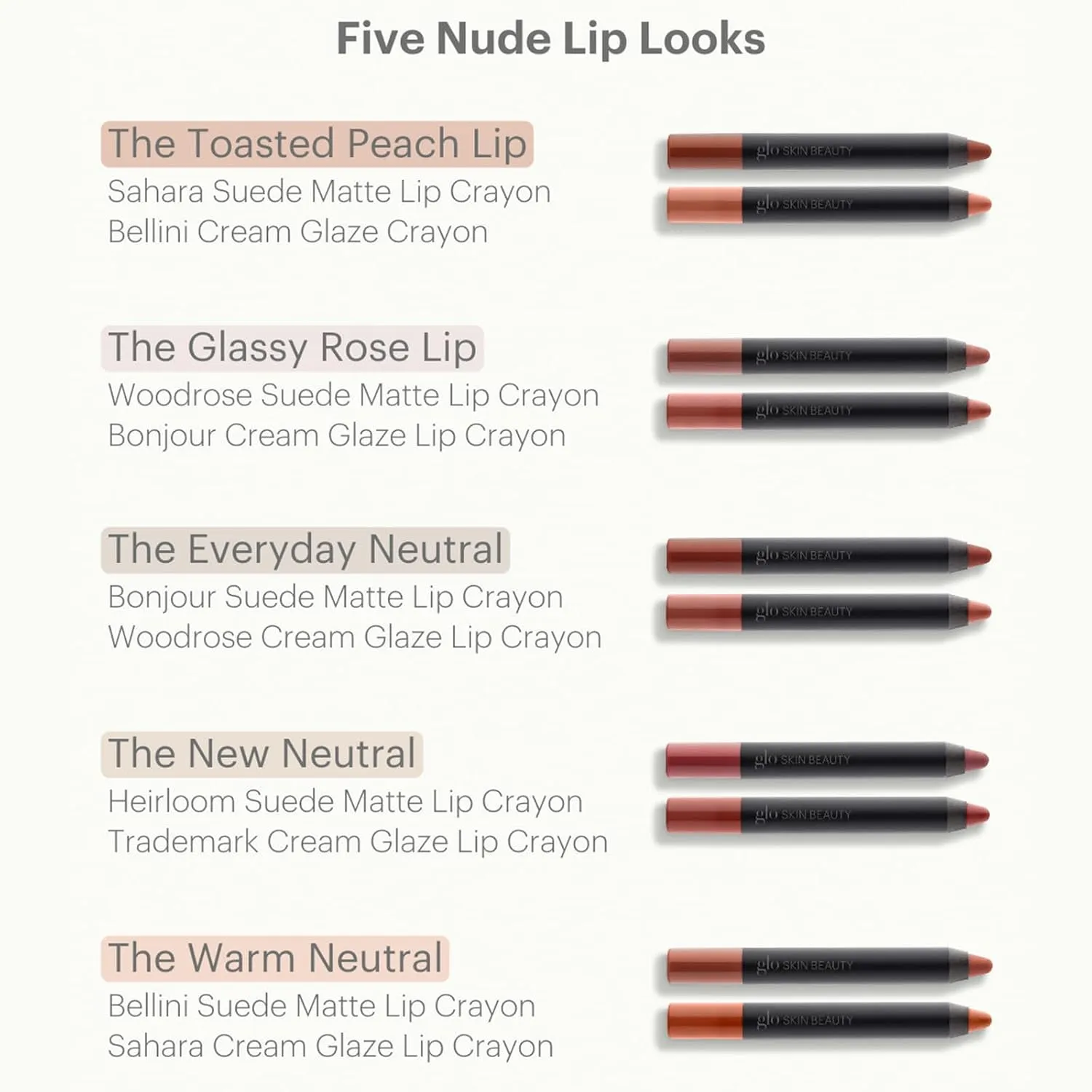 Glo Skin Beauty Suede Matte Lip Crayon (Bellini) - Longwearing Formula Stays On All Day, With Conditioning Shea Butter   Mango Seed Oil for a Velvety Smooth Finish