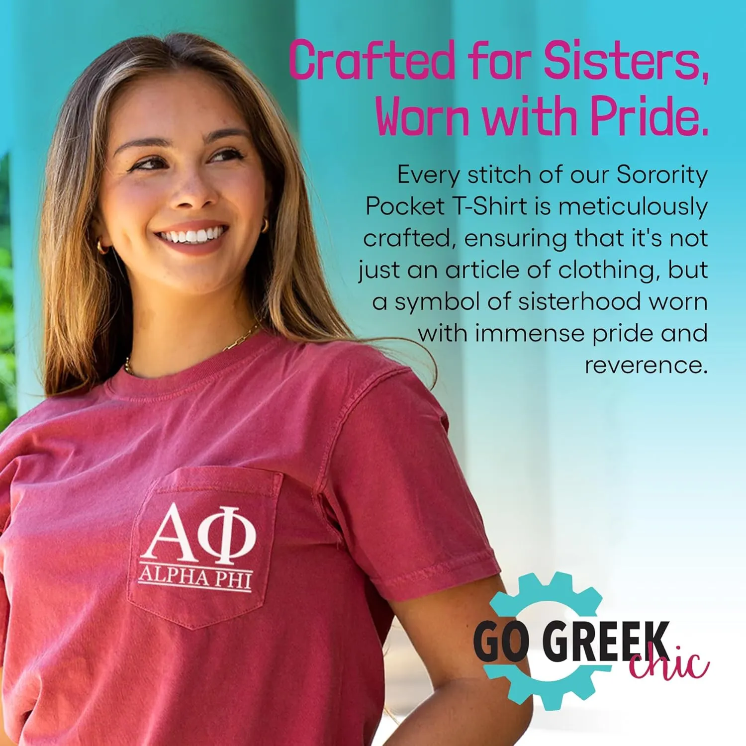 Go Greek Chic womens Pocket