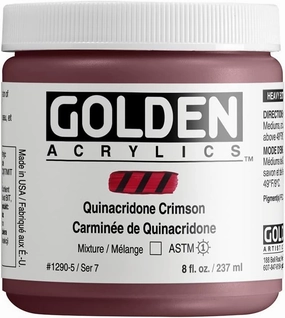 GOLDEN HEAVY BODY ACRYLIC 236 ML SR 7 QUINACRIDONE CRIMSON 1290-5 (0001290-5)