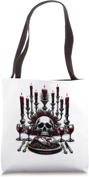 Gothic Macabre Feast Gothic Winter Tote Bag