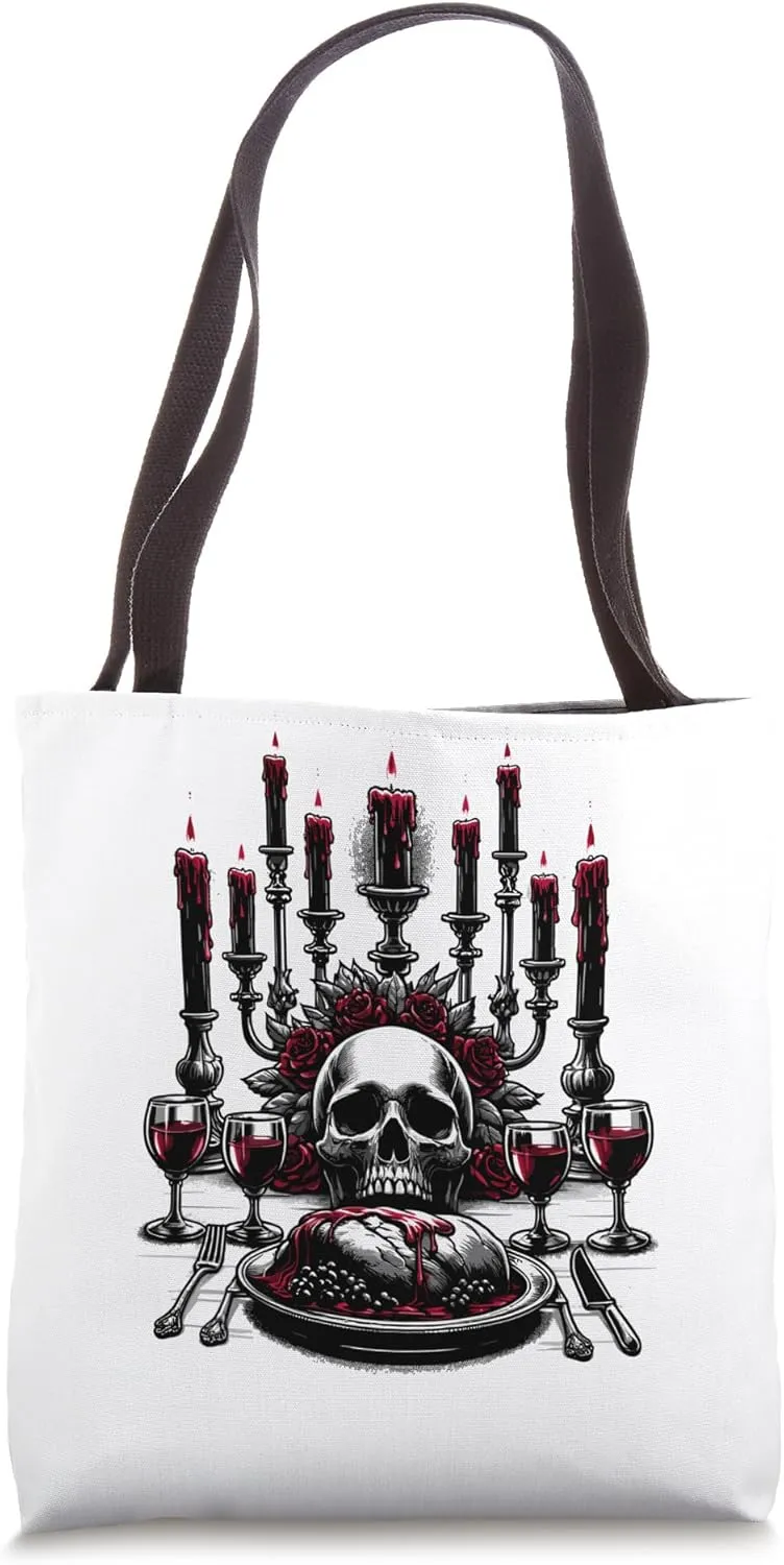 Gothic Macabre Feast Gothic Winter Tote Bag