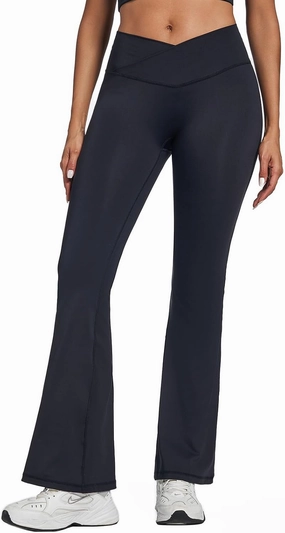 GPY Women’s Bootcut Yoga Pants - Flare Leggings for Women High Waisted Active Leggings Workout Lounge Jazz Dress Pants Black
