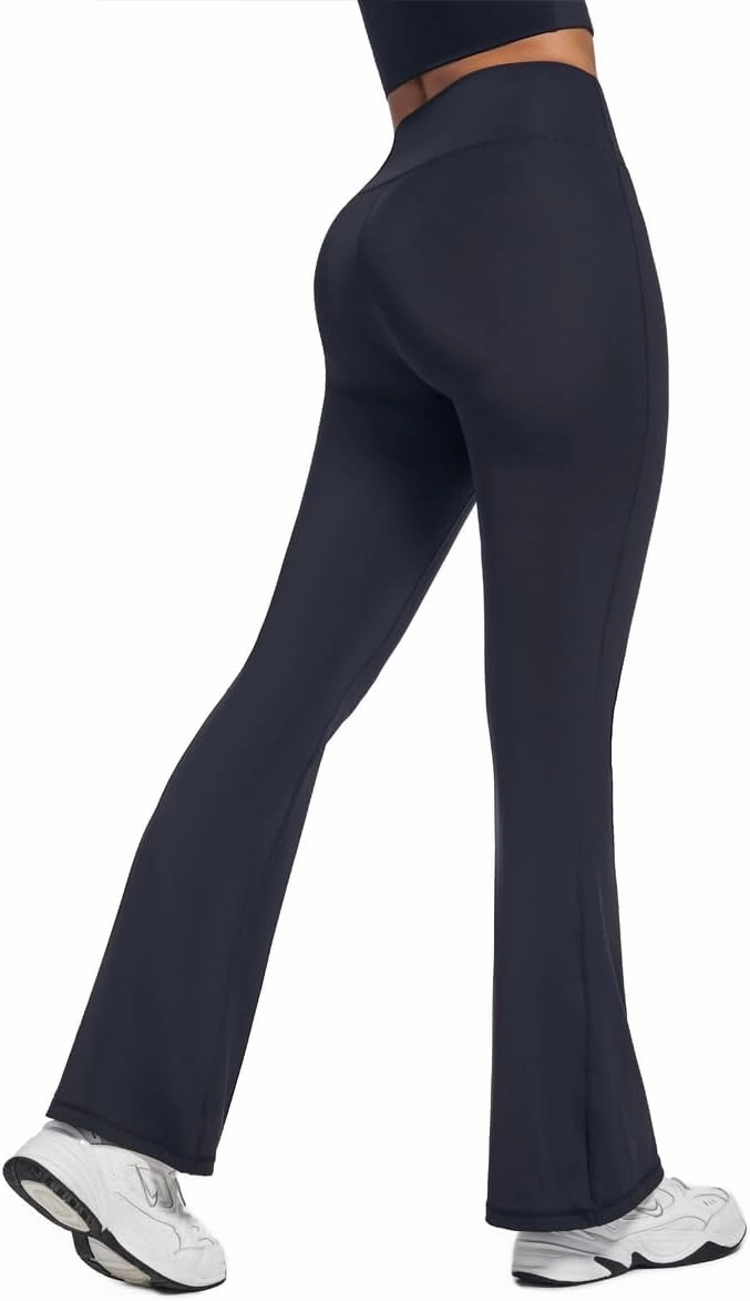 GPY Women’s Bootcut Yoga Pants - Flare Leggings for Women High Waisted Active Leggings Workout Lounge Jazz Dress Pants Black