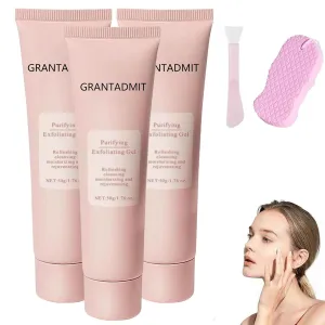 Grantadmit Exfoliating Gel, Miapina Exfoliating Gel, Dpoiex ExfoliatingGel, Face and Body ScrubGel, Deep Cleansing Moisturizing FacialExfoliator for All Skin Types (3pcs)
