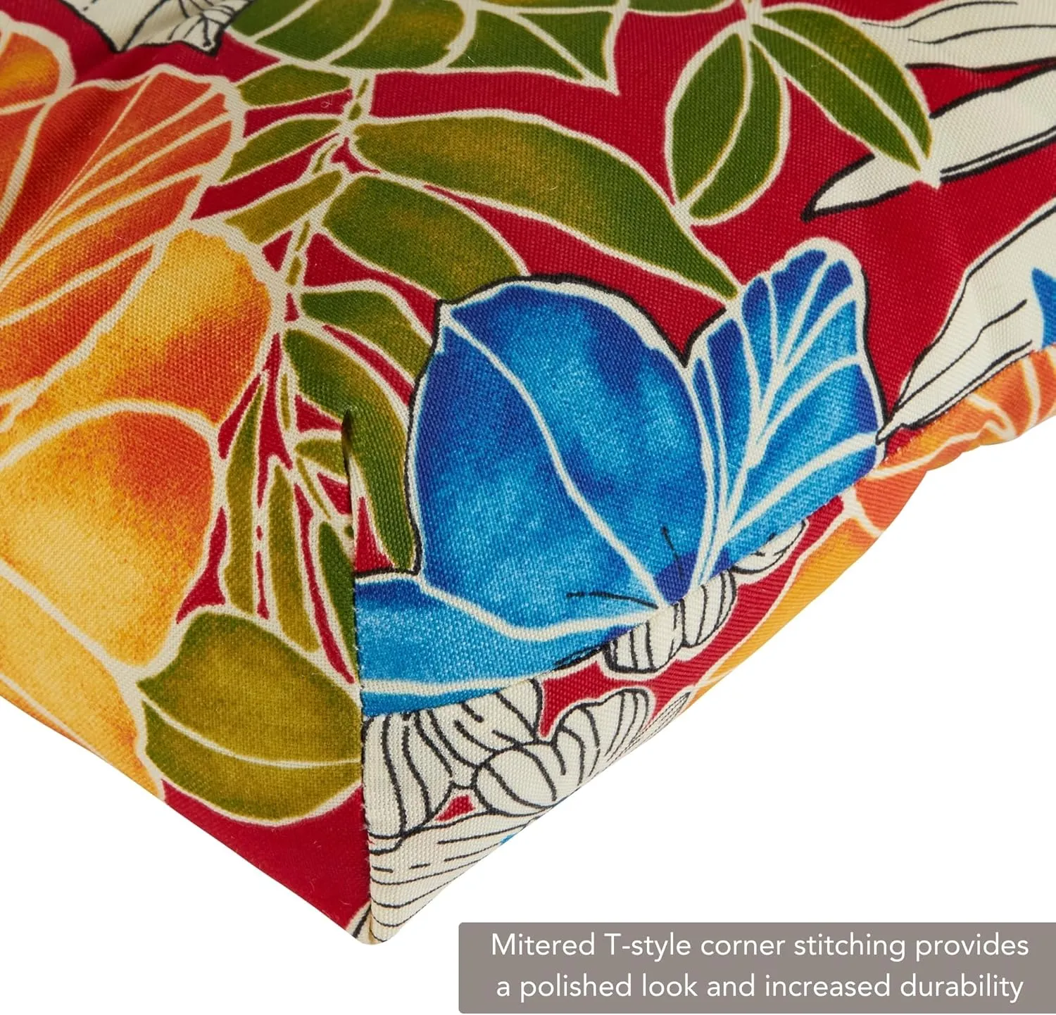 Greendale Home Fashions Outdoor 44 x 22-inch High Back Chair Cushion, Set of 2, Aloha Crimson 2 Count