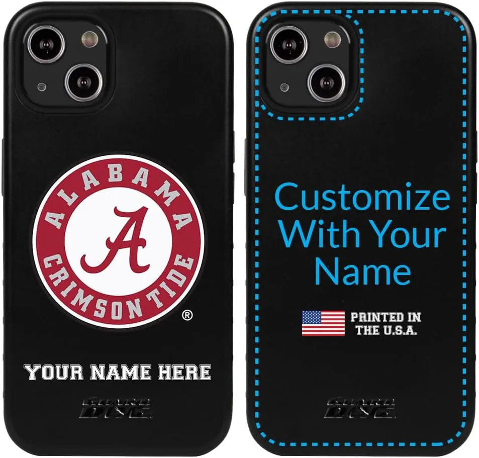 Guard Dog Case Compatible with iPhone 13 - Military Grade - Rugged Two Piece Protection - Collegiate Licensed - Alabama Crimson Tide - Personalized