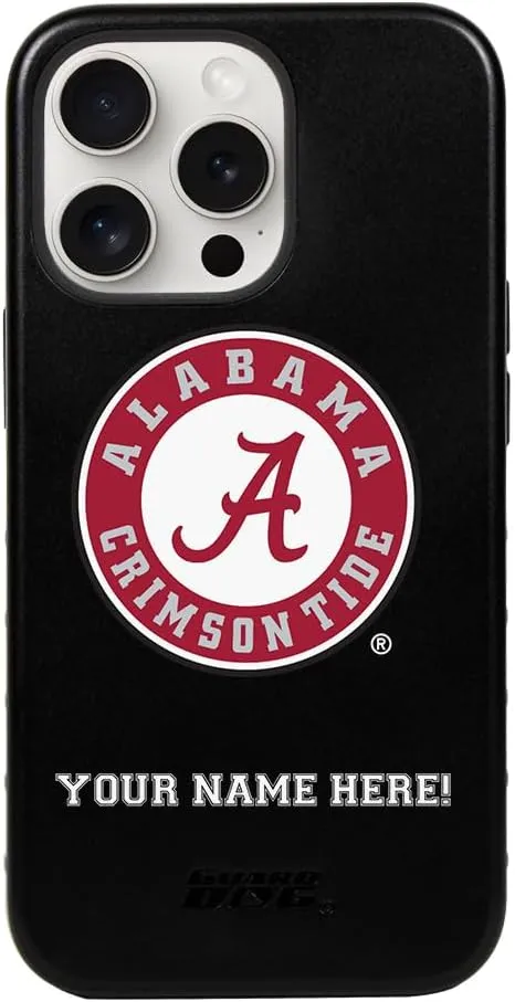Guard Dog Case Compatible with iPhone 14 Pro Max - Military Grade - Rugged Two Piece Protection - Collegiate Licensed - Alabama Crimson Tide - Personalized
