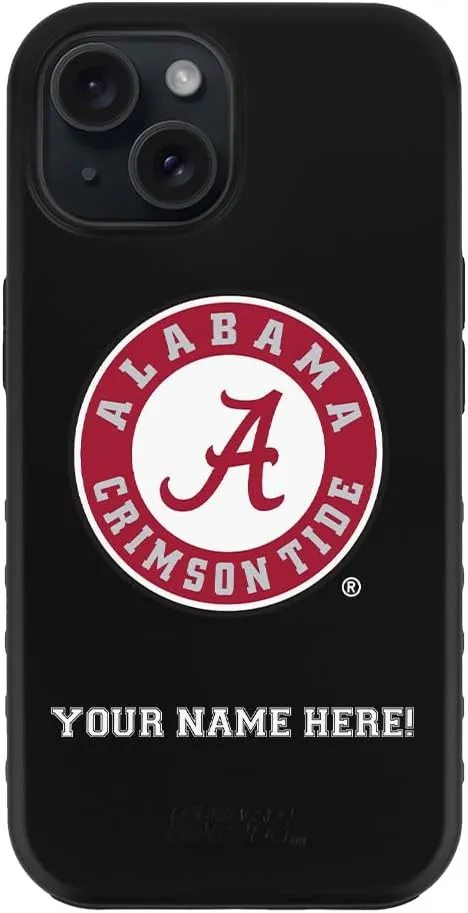 Guard Dog Case Compatible with iPhone 14 Pro - Military Grade - Rugged Two Piece Protection - Collegiate Licensed - Alabama Crimson Tide - Personalized