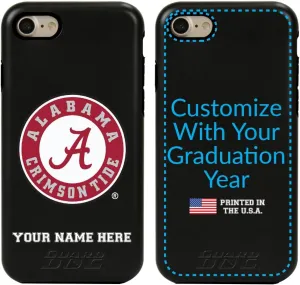 Guard Dog Case Compatible with iPhone 7/8/SE - Military Grade - Rugged Two Piece Protection - Collegiate Licensed - Alabama Crimson Tide - Personalized