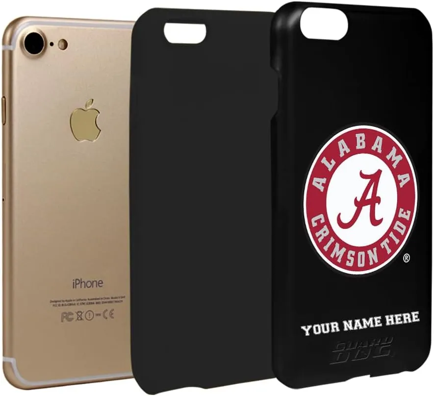 Guard Dog Case Compatible with iPhone 7/8/SE - Military Grade - Rugged Two Piece Protection - Collegiate Licensed - Alabama Crimson Tide - Personalized