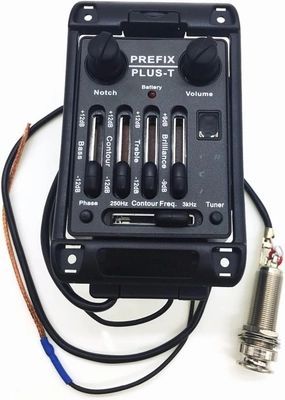 Guitar Pickup Prefix Plus-T Onboard Preamp Matrix Pickup EQ Tuner Soft Piezo Pickup Equalizer System Acoustic Guitar Pickups