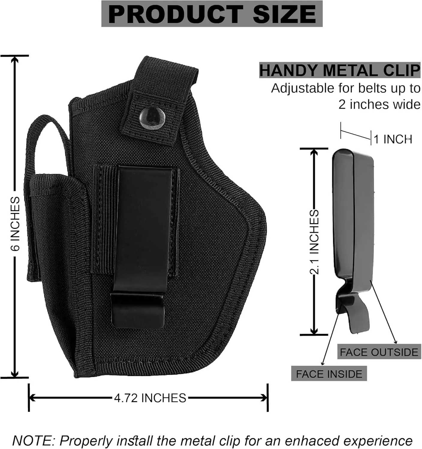 Gun Holsters for Men/Women, 380 Holster for Pistols, Universal Airsoft Right/Left, IWB/OWB 9mm Holsters for Concealed Carry, Fits Glock, M&P Shield & Similar Handgun