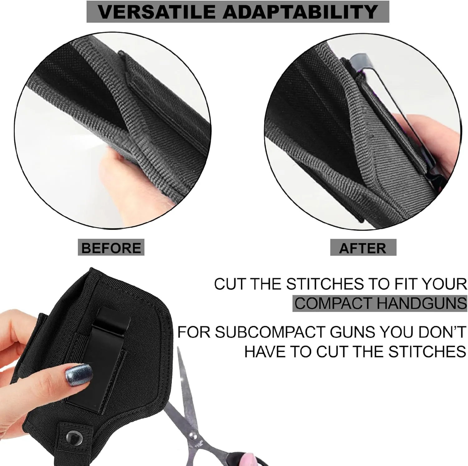 Gun Holsters for Men/Women, 380 Holster for Pistols, Universal Airsoft Right/Left, IWB/OWB 9mm Holsters for Concealed Carry, Fits Glock, M&P Shield & Similar Handgun
