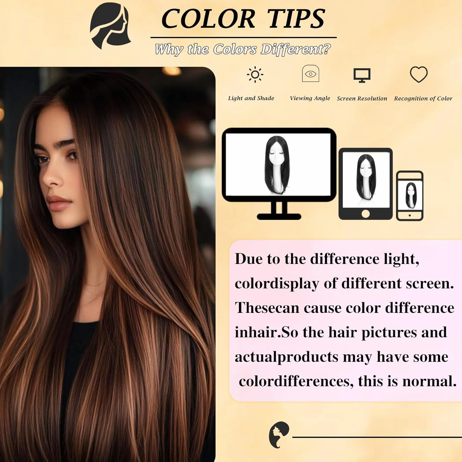 Hair Toppers for Women with Thinning 6''×5.5'' large Hair Straight Hair Topper with Bangs lace Hairpiece Synthetic Wig (Natural Black Root Blending into Dark Chestnut Brown with Ash Blonde Highlights)