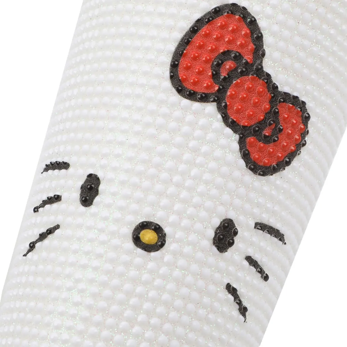 Hello Kitty Big Face 20 Oz White Rhinestone-Studded Plastic Tumbler Cup