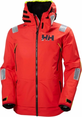 Helly-Hansen Men's Aegir Race Sailing Jacket, 222 Alert Red - Large