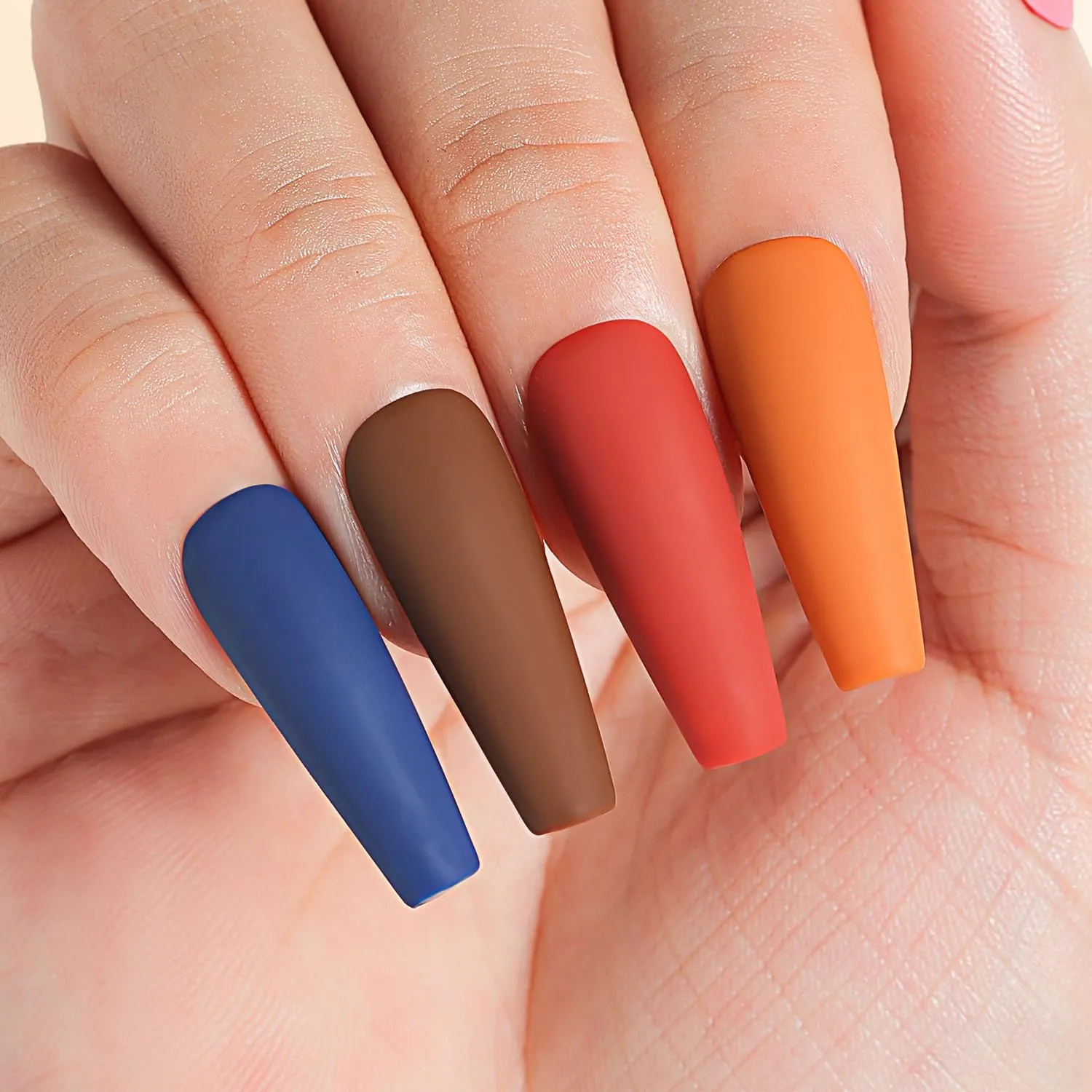 Hema Free Cruelty Free Vegan Gel Nail Polish 6 Pcs 8ml Pink Red Burnt Orange Blue Color Soak Off LED U V Gel Nail Kit Manicure
