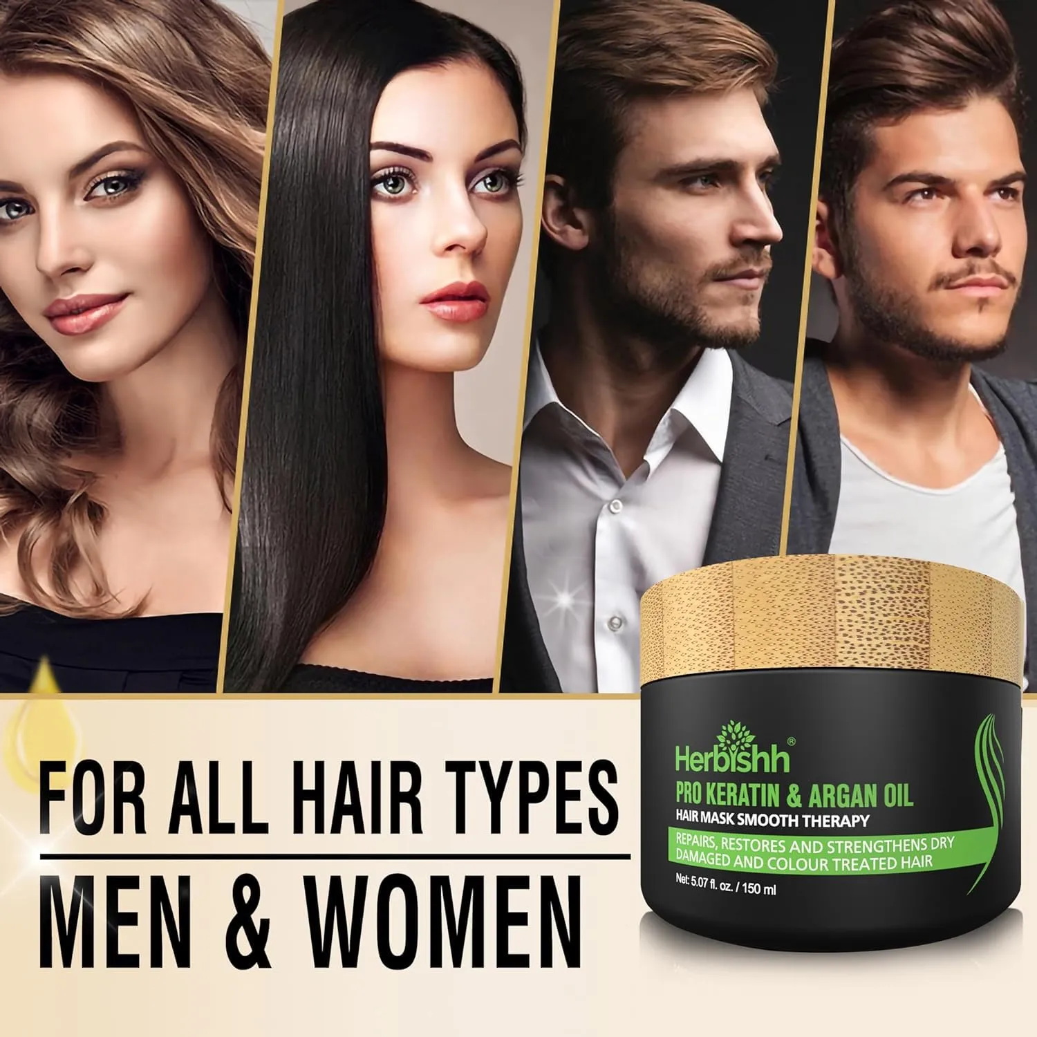 Herbishh Ultimate Hair Color Kit (2 Pcs Grape Red   1 Argan Mask) for Grey Hair - Permanent, Long-Lasting, Easy-to-Apply Color Shampoo for Men and Women