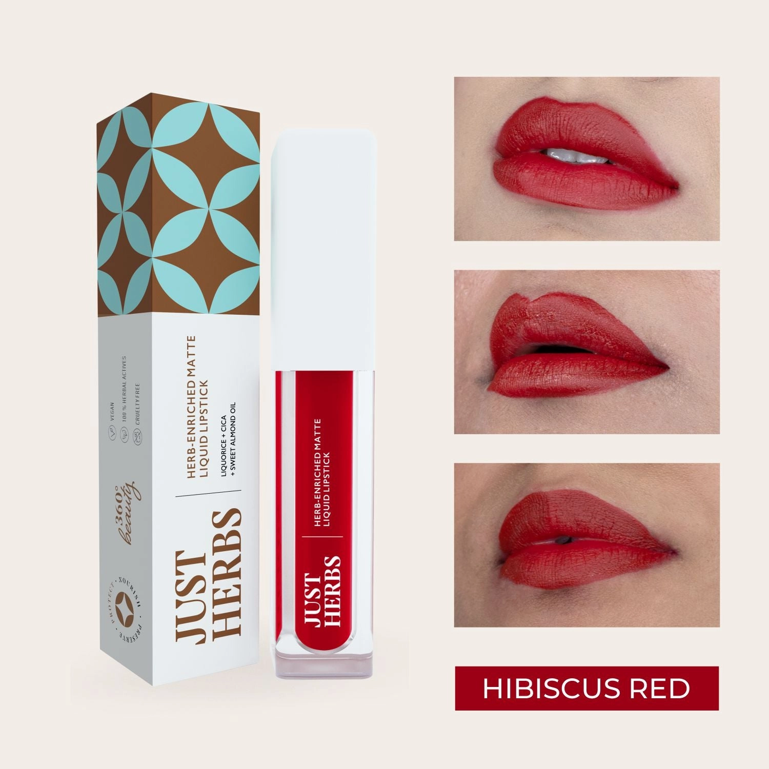 Hibiscus Red - Herb-enriched Matte Liquid Lipstick