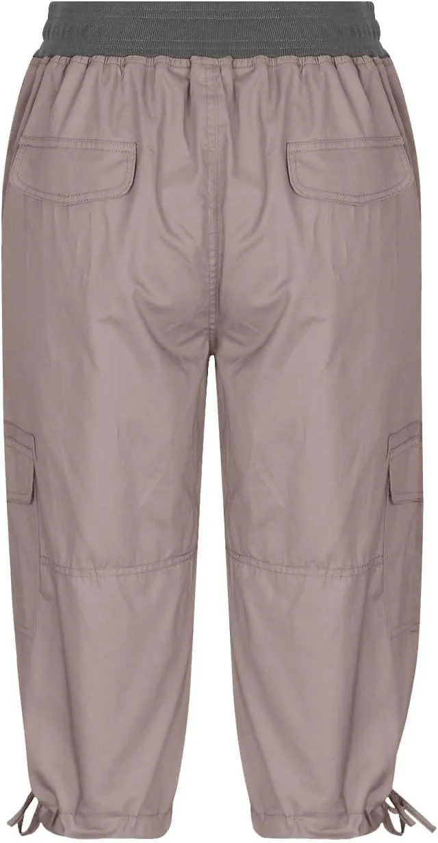 Hiking Capris for Women Lightweight Quick Dry Cargo Capri Travel Pants Women Casual Fashion Capris with Pockets