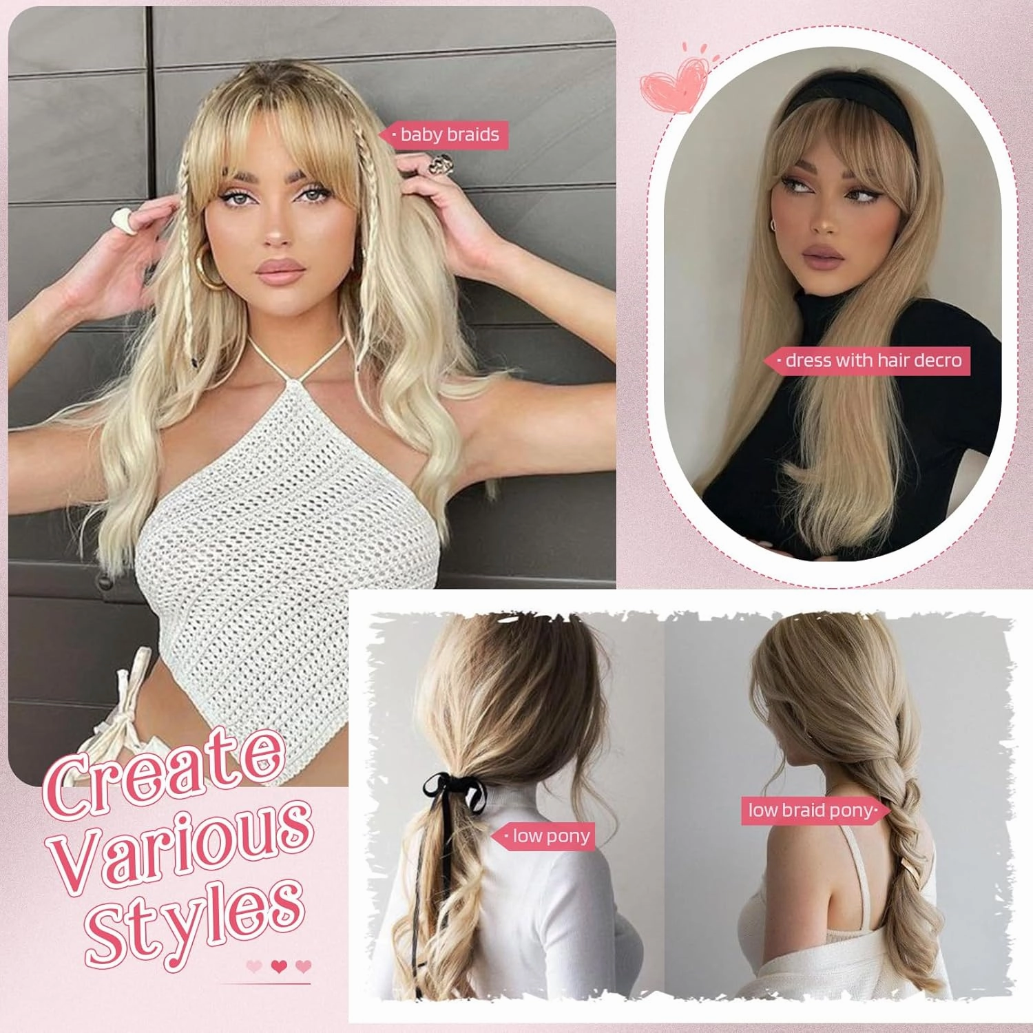 HOOJIH Hair Topper, Short Layered Hair Topper with Bangs for Women with Thinning Hair 14 Inch Slightly Curled Ends Wiglets Synthetic Fiber Hair Pieces for Women - Silver Gray With Little Brown Mixed