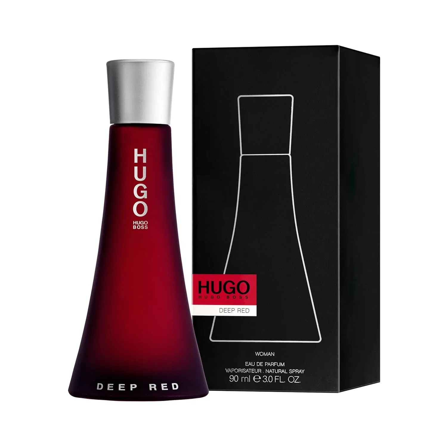 Hugo Boss Deep Red Eau de Parfum – Women's Ambery Perfume – With Notes of Blackcurrant, Freesia, Sandalwood & Vanilla – Long Lasting Fragrance