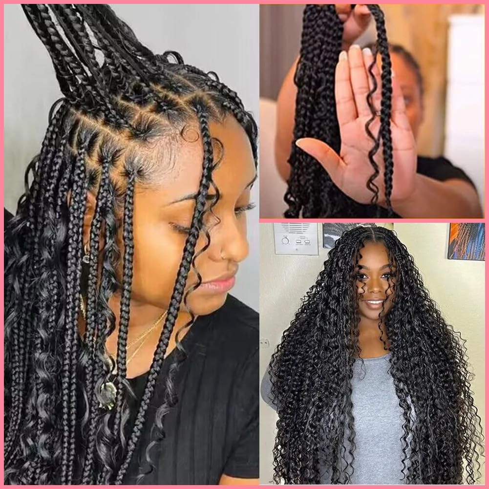 Human Braiding Hair Deep Wave Bulk Human Hair for Braiding 1 Bundle No Weft 10A Brazilian Virgin Curly Human Hair Extensions for Boho Braids Wet and Wavy Human Hair Braiding Hair 50g(26 inch)