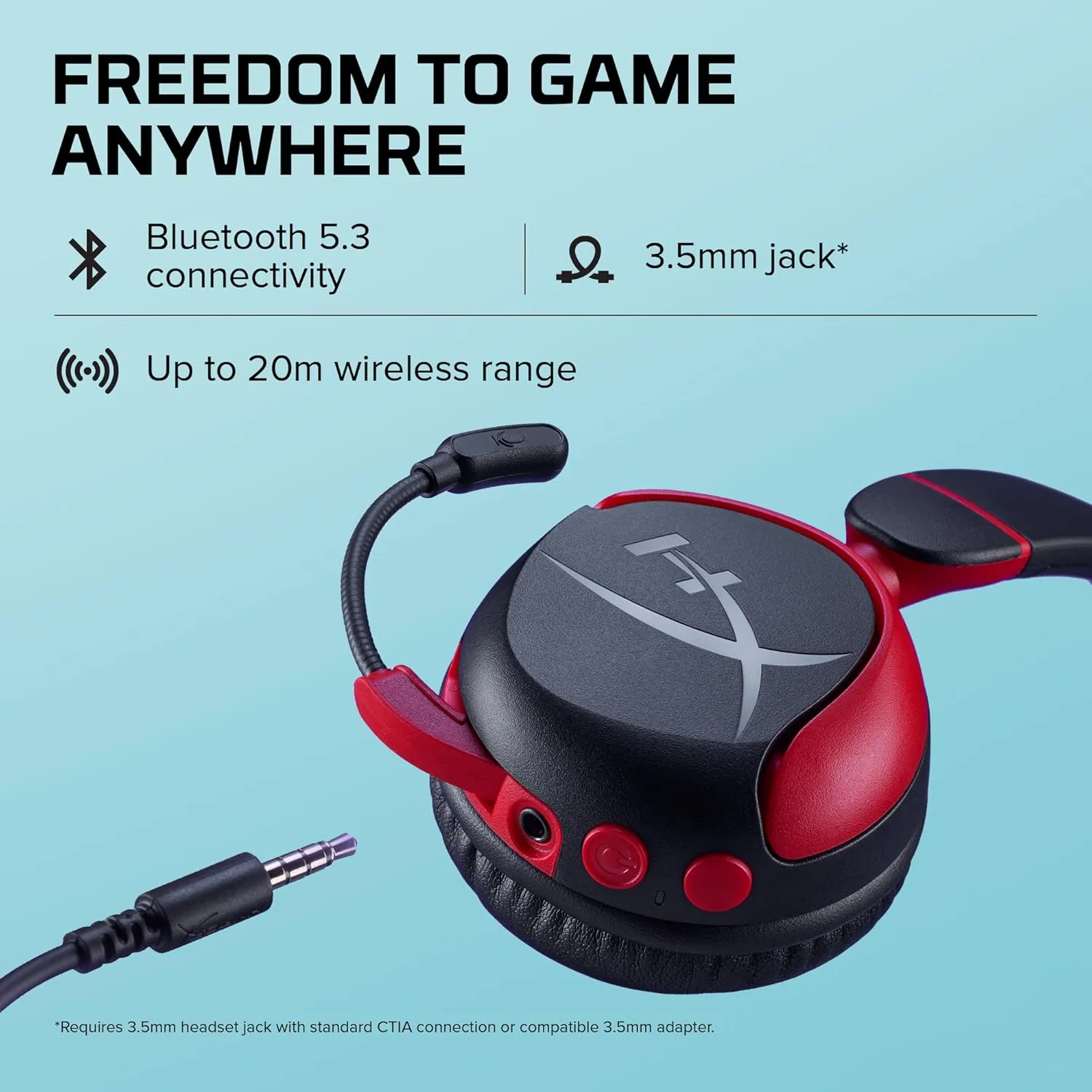 HyperX CloudX Stinger 2 Core - Gaming Headset for Xbox, Lightweight Over-Ear headsets with mic, Swivel-to-Mute Function, 40mm Drivers - Black