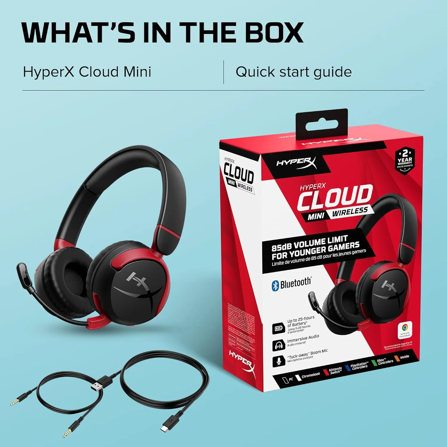HyperX CloudX Stinger 2 Core - Gaming Headset for Xbox, Lightweight Over-Ear headsets with mic, Swivel-to-Mute Function, 40mm Drivers - Black