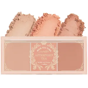 I'M MEME Blusher Palette - Afternoon Tea_Milk Tea Time | Soft Pink, Peach, Lavender, 3 Shades Palette, Matte Powder, Face & Cheeks, For All Skin Tones, Powdery Finish, Mother's Day, 0.4 Oz