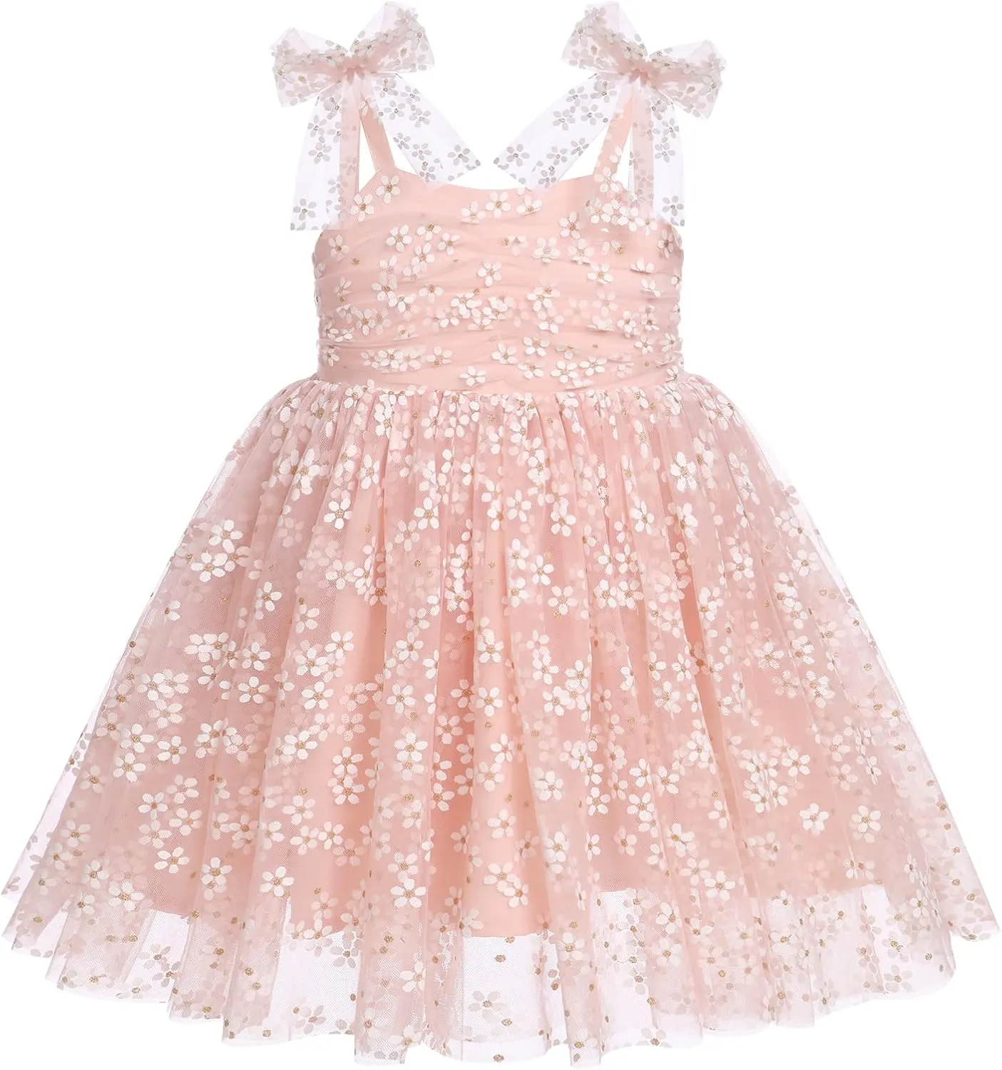 IMEKIS Toddler Baby Girl Birthday Princess Dress Shiny Confetti Boho Rainbow Cake Smash Photo Shoot Outfit for 1-6T
