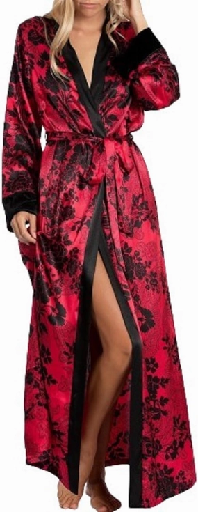 In Bloom by Jonquil Long Red/Black Robe, Small