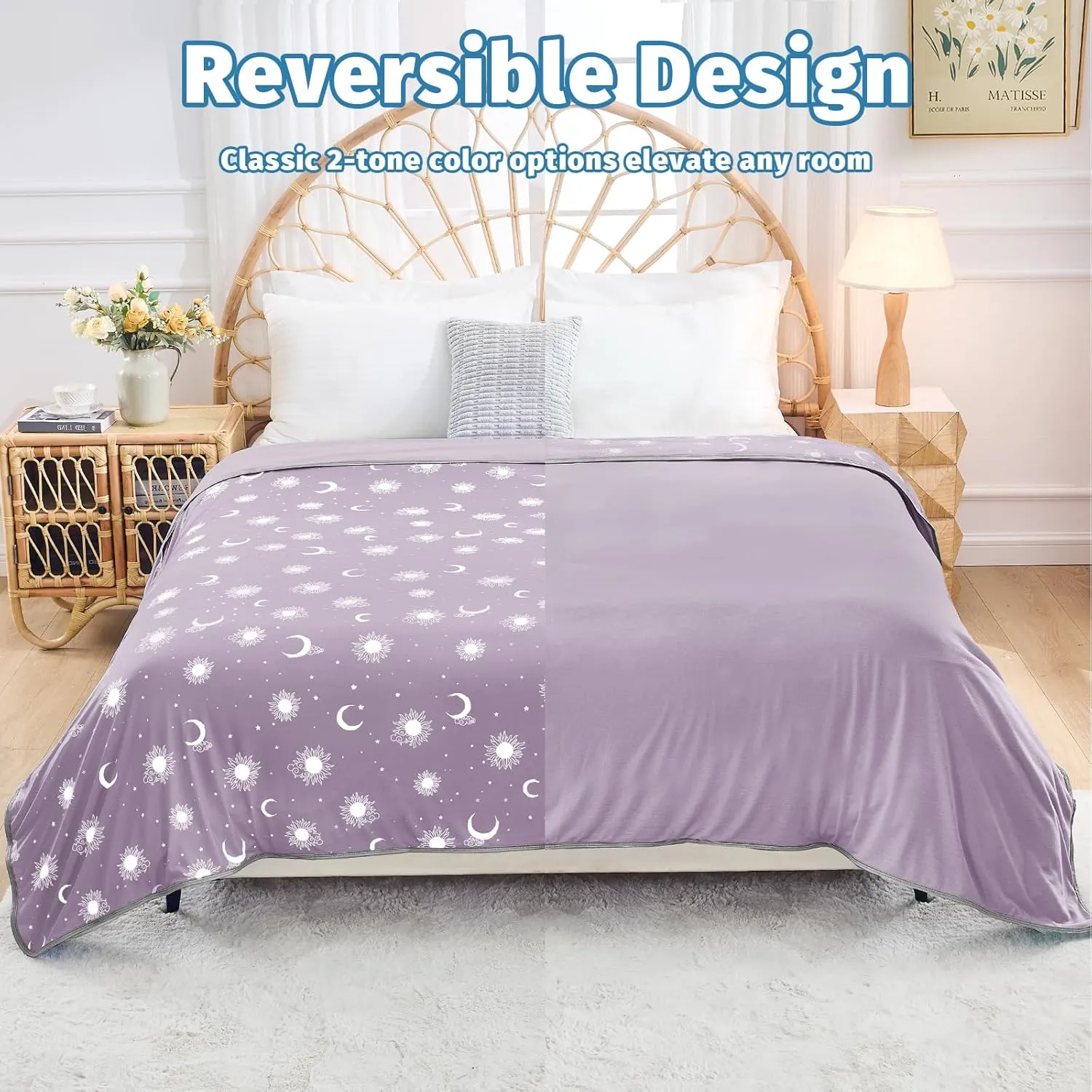 inhand Cooling Blanket Queen Size (90"x90") - Cooled Blankets for Hot Sleepers Lightweight Breathable Summer Blanket for Sleeping Night Sweats to Keep Cool in The Heat -Crimson Purple