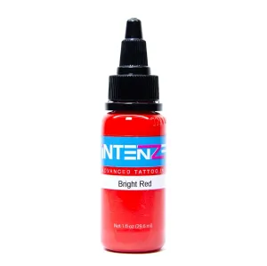 Intenze Bright Red Tattoo Ink 1oz with Excellent Long-Lasting Opacity, Made in USA, Exceptional Skin Coverage, Sterilized and Direct from The Manufacturer.