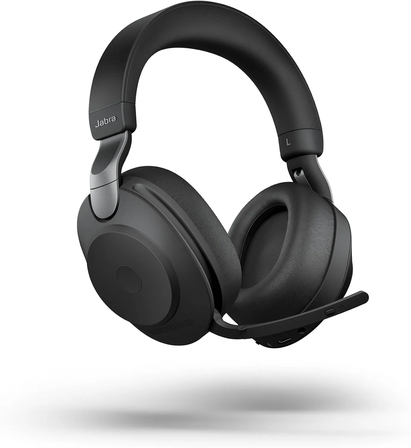 Jabra Evolve2 85 Wireless PC Headset – Noise Cancelling UC Certified Stereo Headphones with Long-Lasting Battery – USB-C Bluetooth Adapter – Black