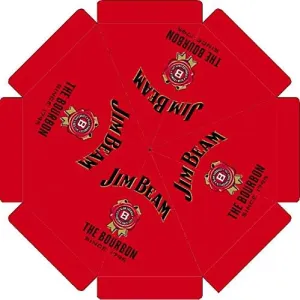 Jim Beam Bourbon 9 Foot Beer Patio Umbrella Market Style Red