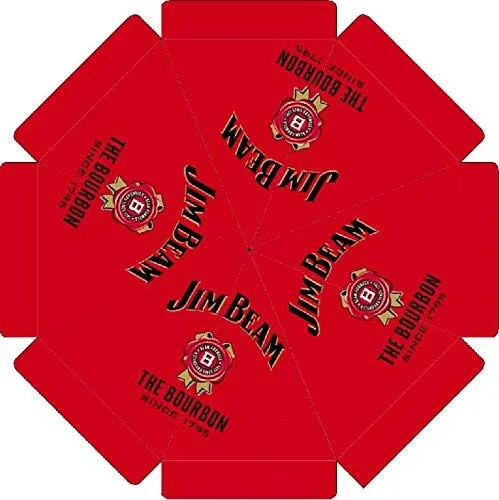 Jim Beam Bourbon 9 Foot Beer Patio Umbrella Market Style Red
