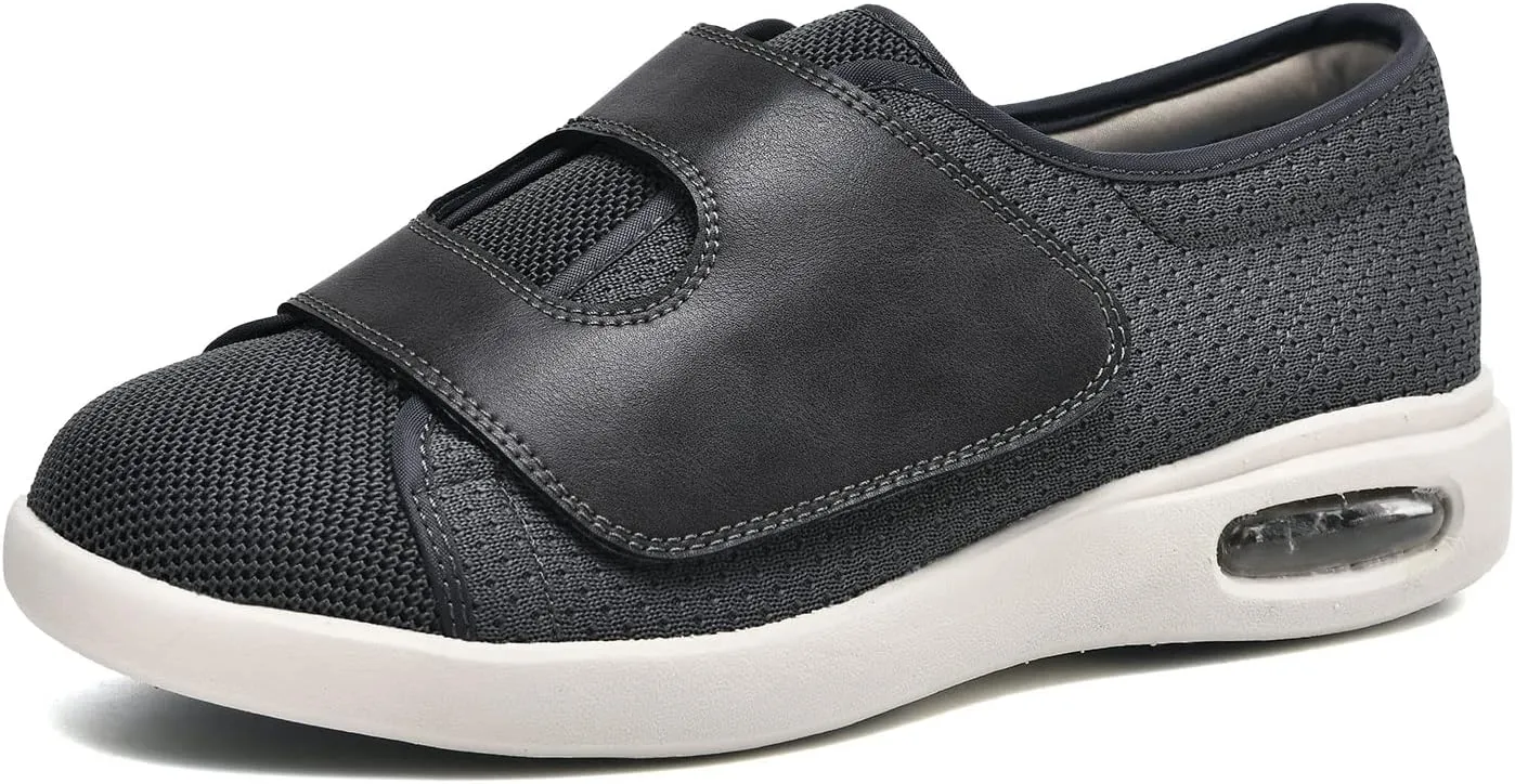 JITUUE Diabetic Shoes for Elderly Men Large Size Wide Adjustable Closure for Men Walking Shoes Edema Plantar Fasciitis Bunions Arthritis Swollen Feet Seniors Tennis Skechers