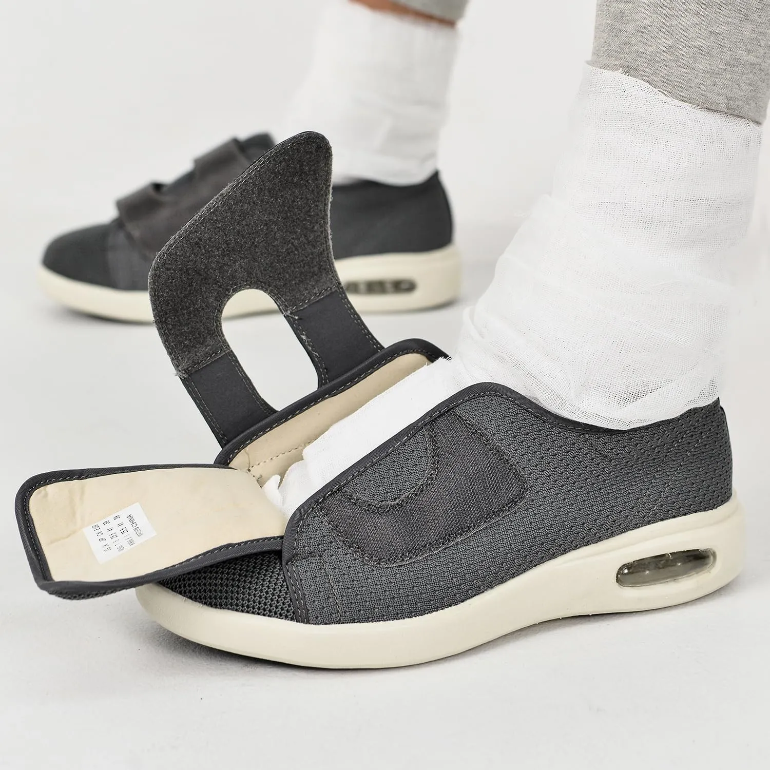 JITUUE Diabetic Shoes for Elderly Men Large Size Wide Adjustable Closure for Men Walking Shoes Edema Plantar Fasciitis Bunions Arthritis Swollen Feet Seniors Tennis Skechers