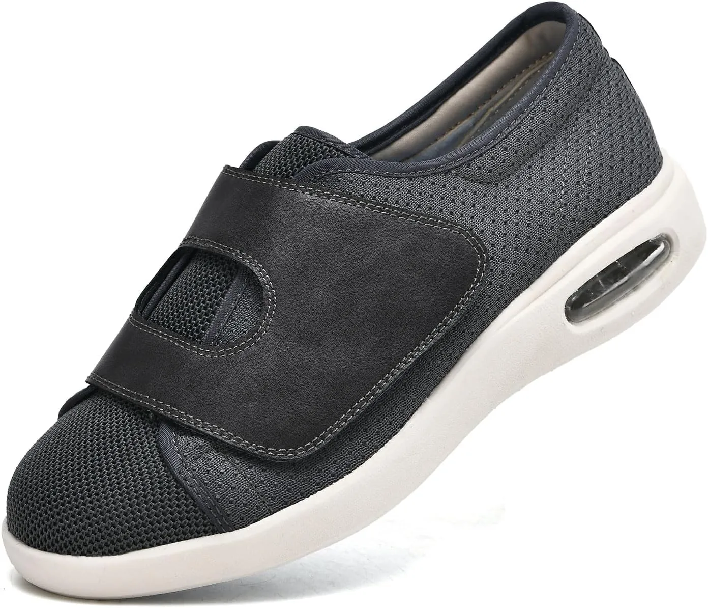 JITUUE Diabetic Shoes for Elderly Men Large Size Wide Adjustable Closure for Men Walking Shoes Edema Plantar Fasciitis Bunions Arthritis Swollen Feet Seniors Tennis Skechers