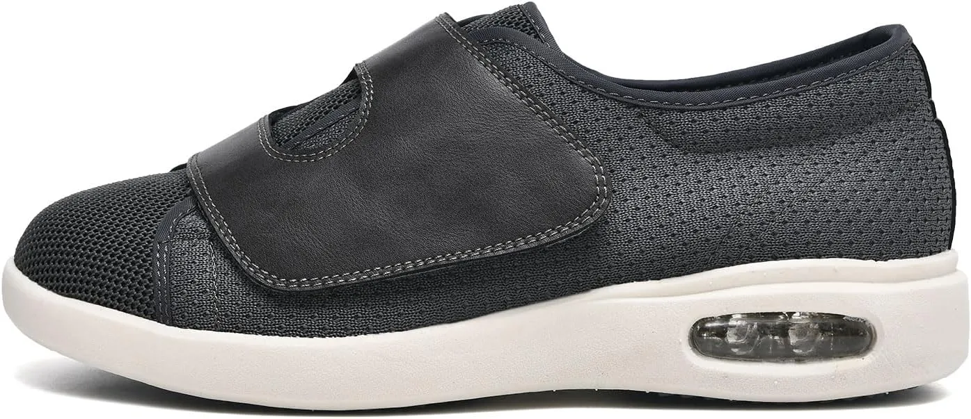 JITUUE Diabetic Shoes for Elderly Men Large Size Wide Adjustable Closure for Men Walking Shoes Edema Plantar Fasciitis Bunions Arthritis Swollen Feet Seniors Tennis Skechers