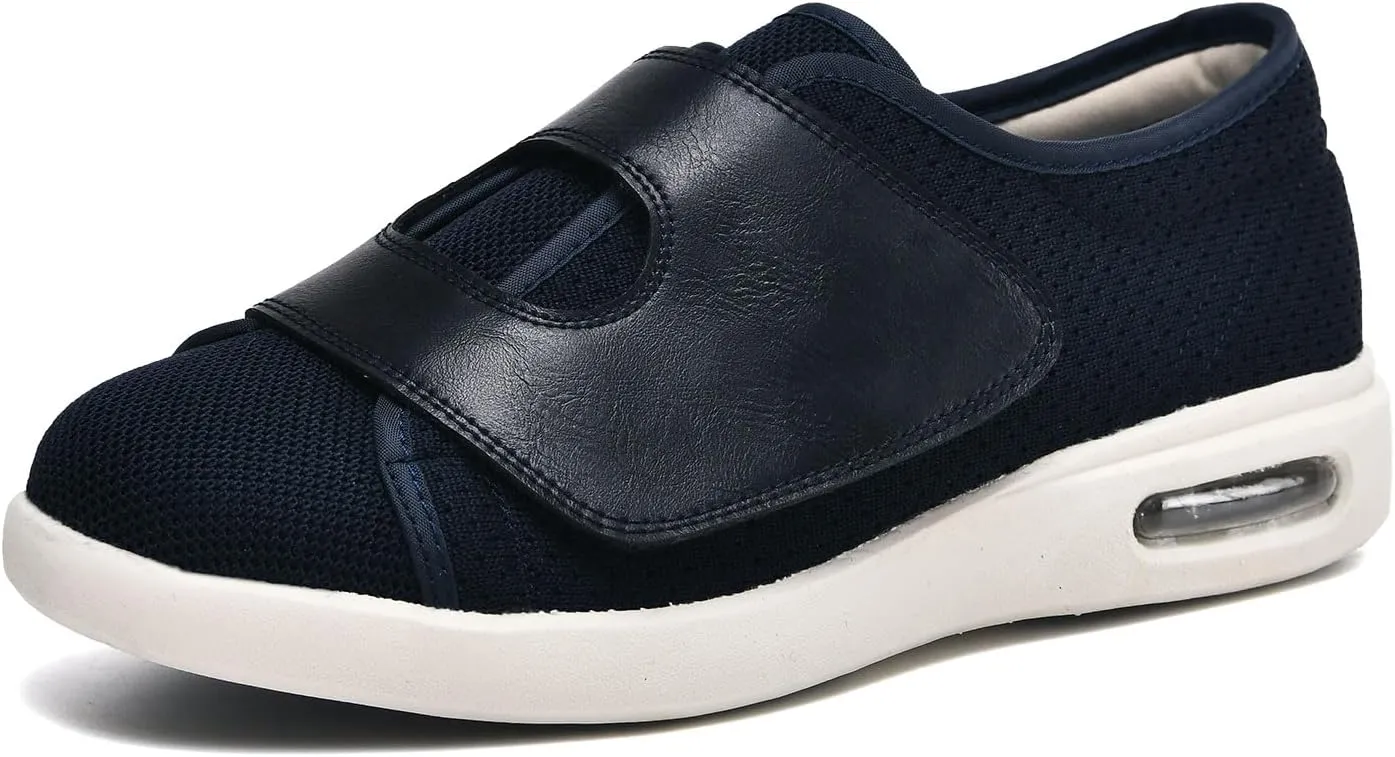 JITUUE Diabetic Shoes for Elderly Men Large Size Wide Adjustable Closure for Men Walking Shoes Edema Plantar Fasciitis Bunions Arthritis Swollen Feet Seniors Tennis Skechers