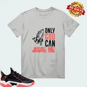 Jordan Take II Basketball BRIGHT CRIMSON Matching Grey T-Shirt (Only God Can Judge Me)