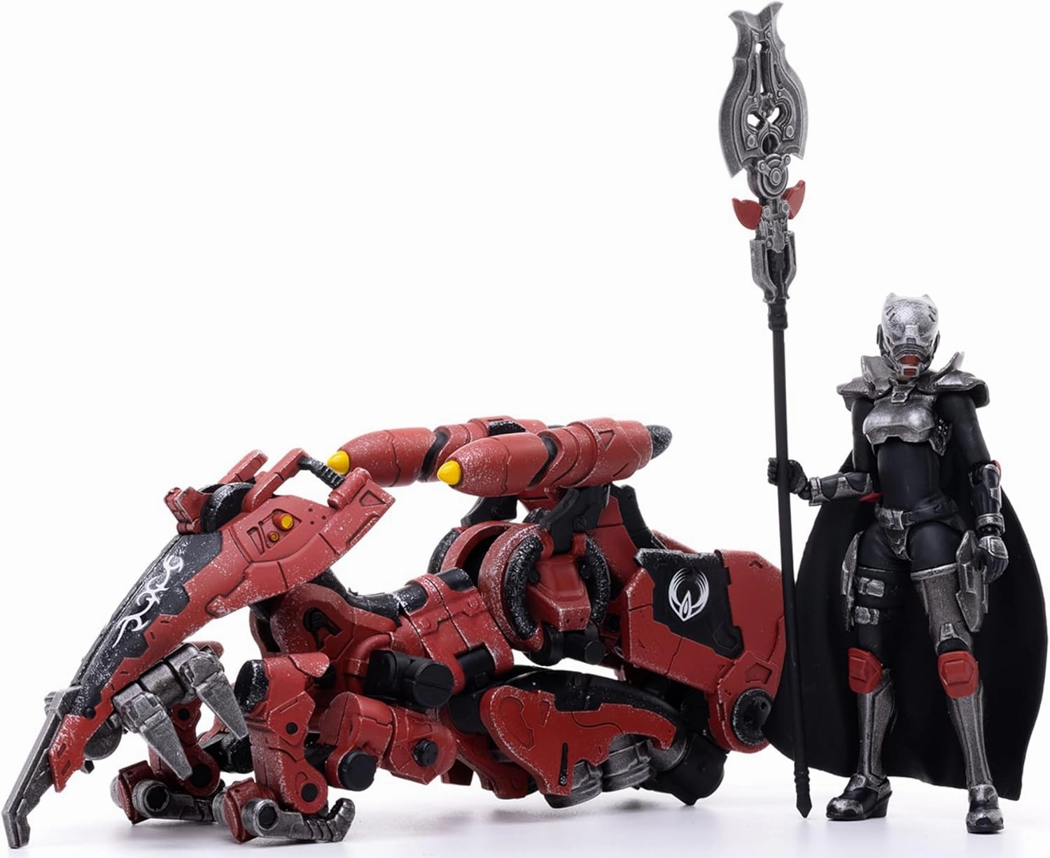 JOYTOY 1/18 Action Figures - Saluk Flame Dragon Cavalry (Crimson) Perfect for Collectors & Decor - Ideal Gift for Birthdays - Christmas - Character Figure - JT2016