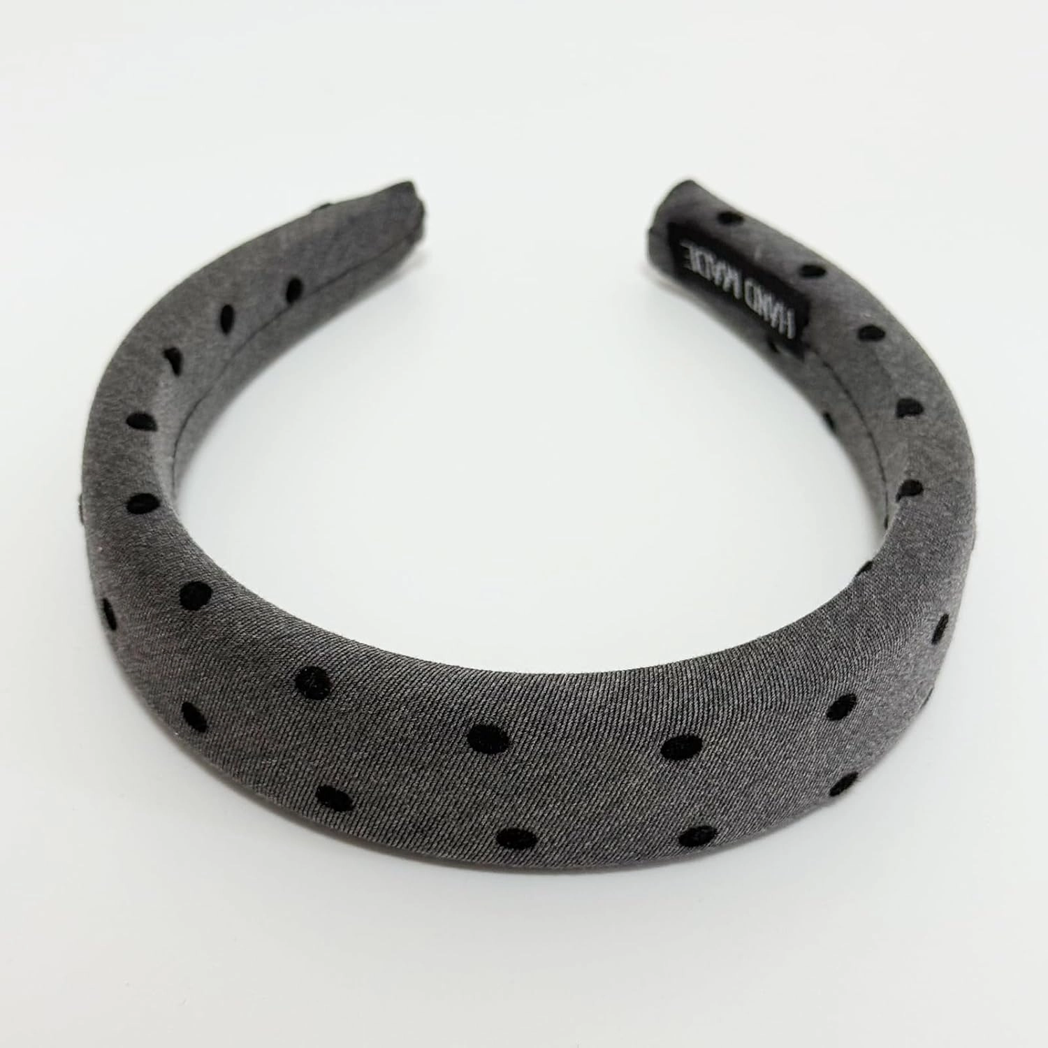 Jseng 2Packs Knotted Headbands for Women - Gray Polka Dot Padded Headbands - Wide Headbands Thick Hair Bands for Stylish Comfortable Hair Accessory