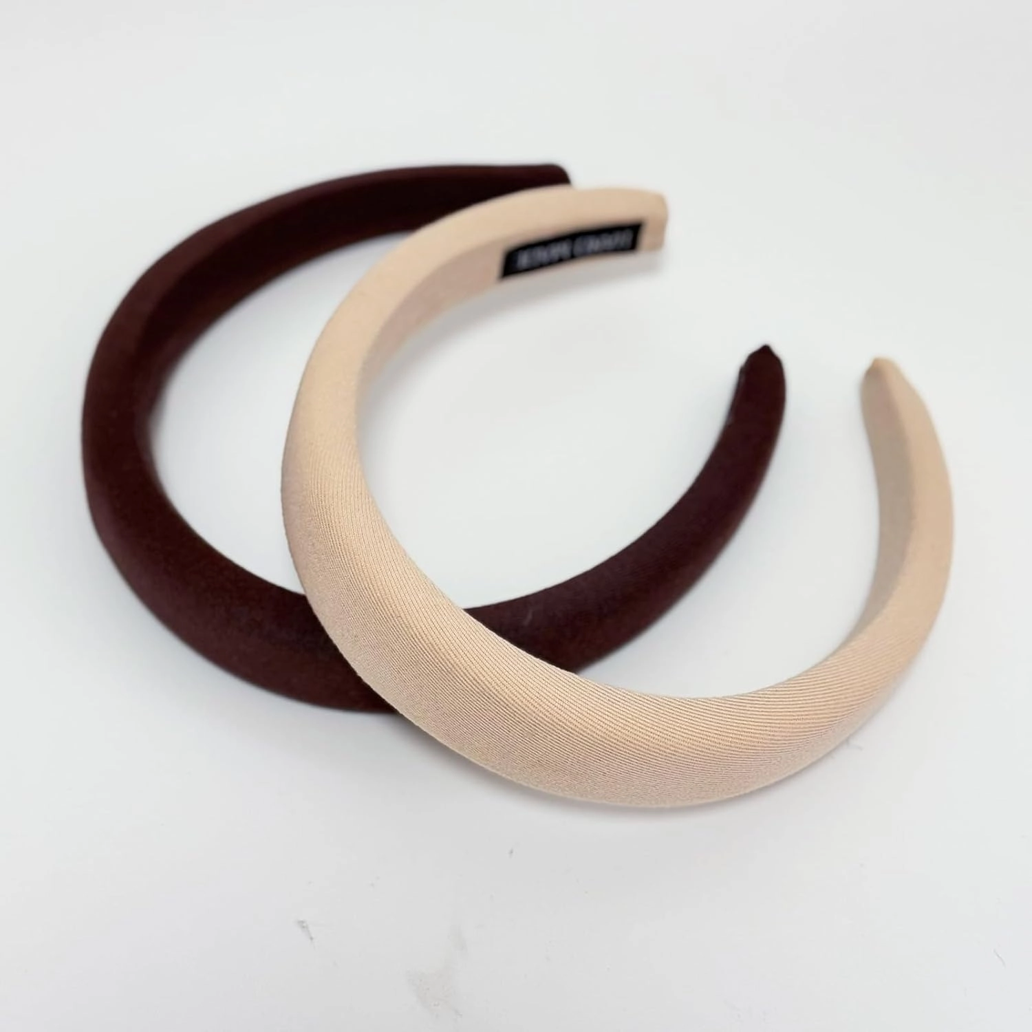 Jseng 2Packs Knotted Headbands for Women - Neutral Toned Padded Headbands- Wide Headbands Thick Hair Bands for Stylish Comfortable Hair Accessory