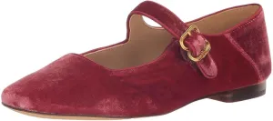 KaroNairy Ballet Flats for Women Comfortable Mesh Flats Round Toe Ballerina Shoes Casual Dancing Flat red velvet8