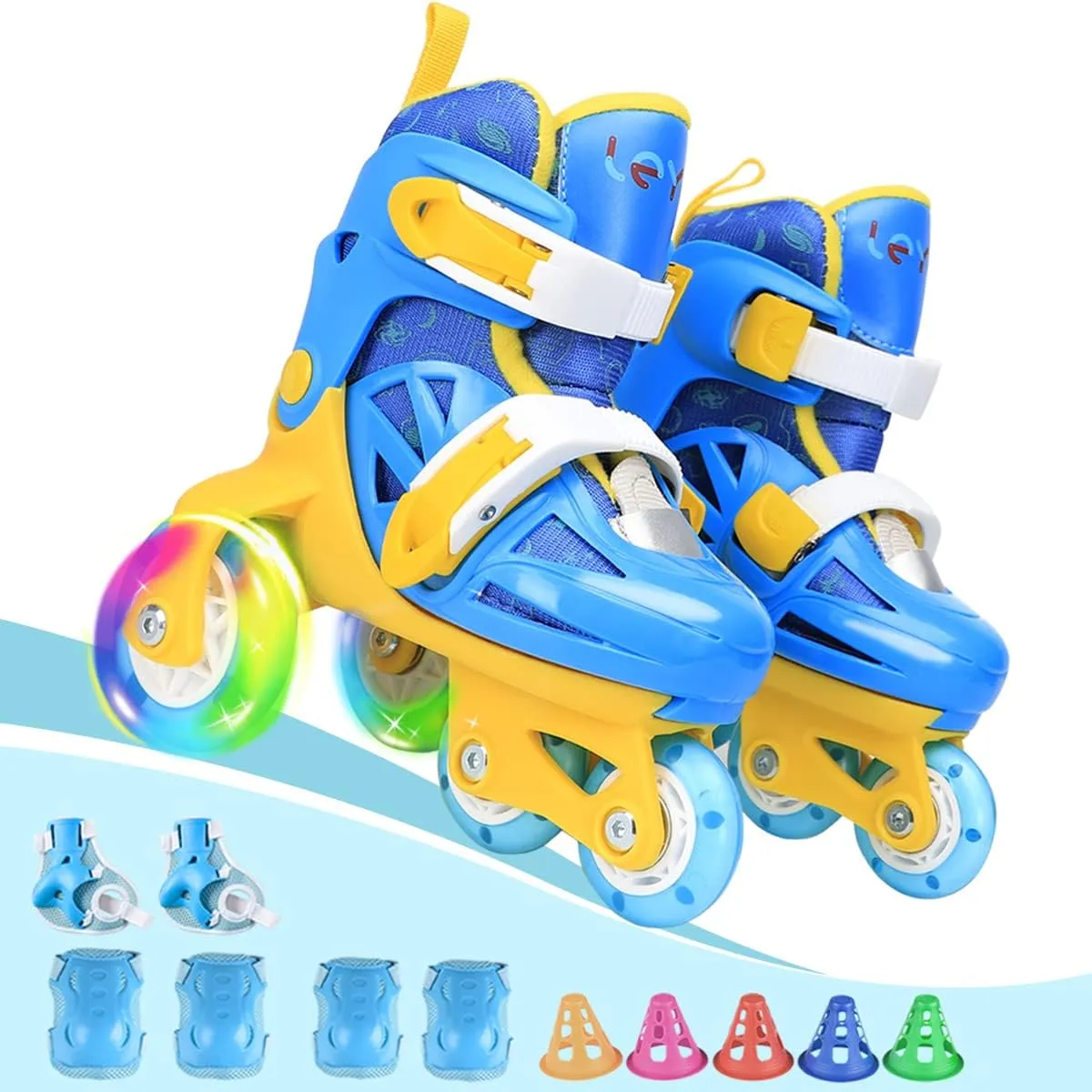 Kids Quad Roller Skate,Roller Skates for Girls Boys,3-Point Balance Roller Shoes for Beginners
