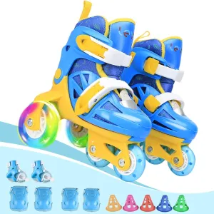 Kids Quad Roller Skate,Roller Skates for Girls Boys,3-Point Balance Roller Shoes for Beginners